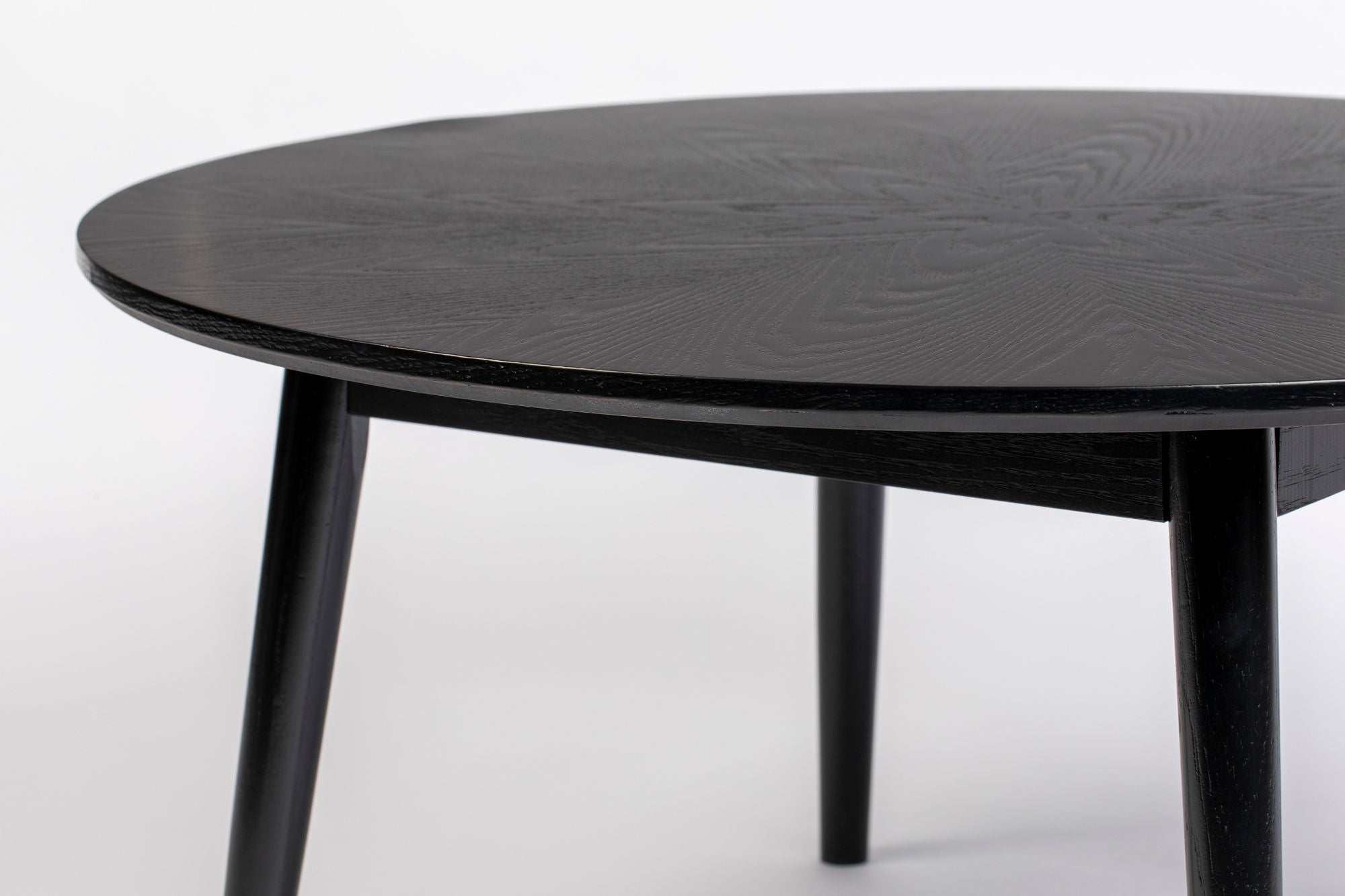 Fabio Black Wood Round Coffee Table
